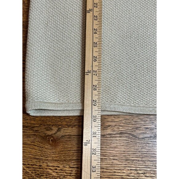 St. John Womens Tan Three Piece Button Up Knit Set Size 6 8 Sparkle Quiet Luxury - Picture 13 of 16